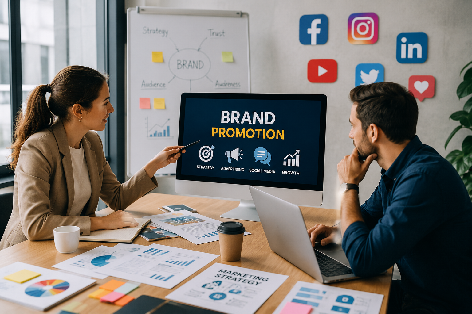 Branding strategy brainstorming session